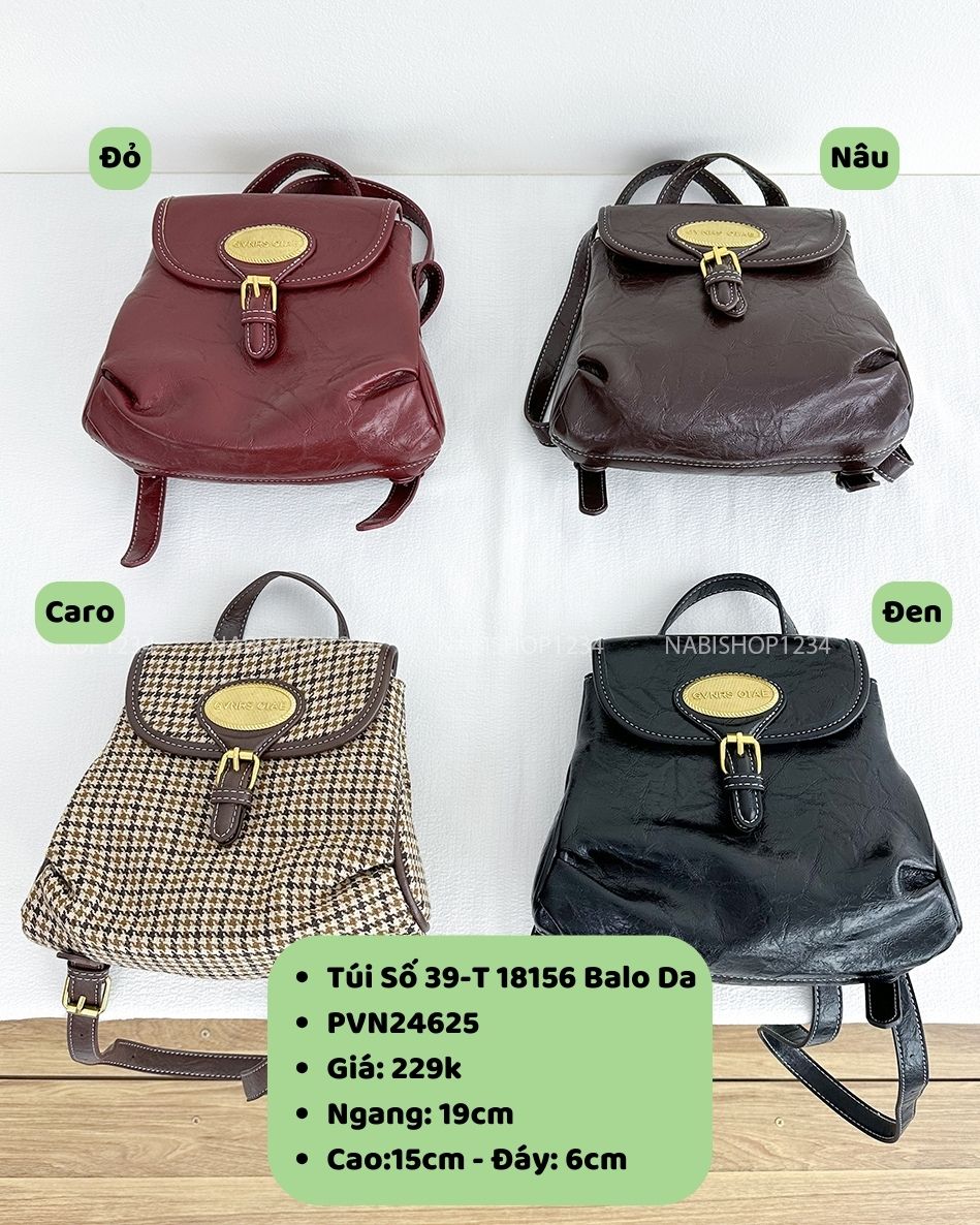 Túi Số 39-T 18156 Balo Da 19x15x6
