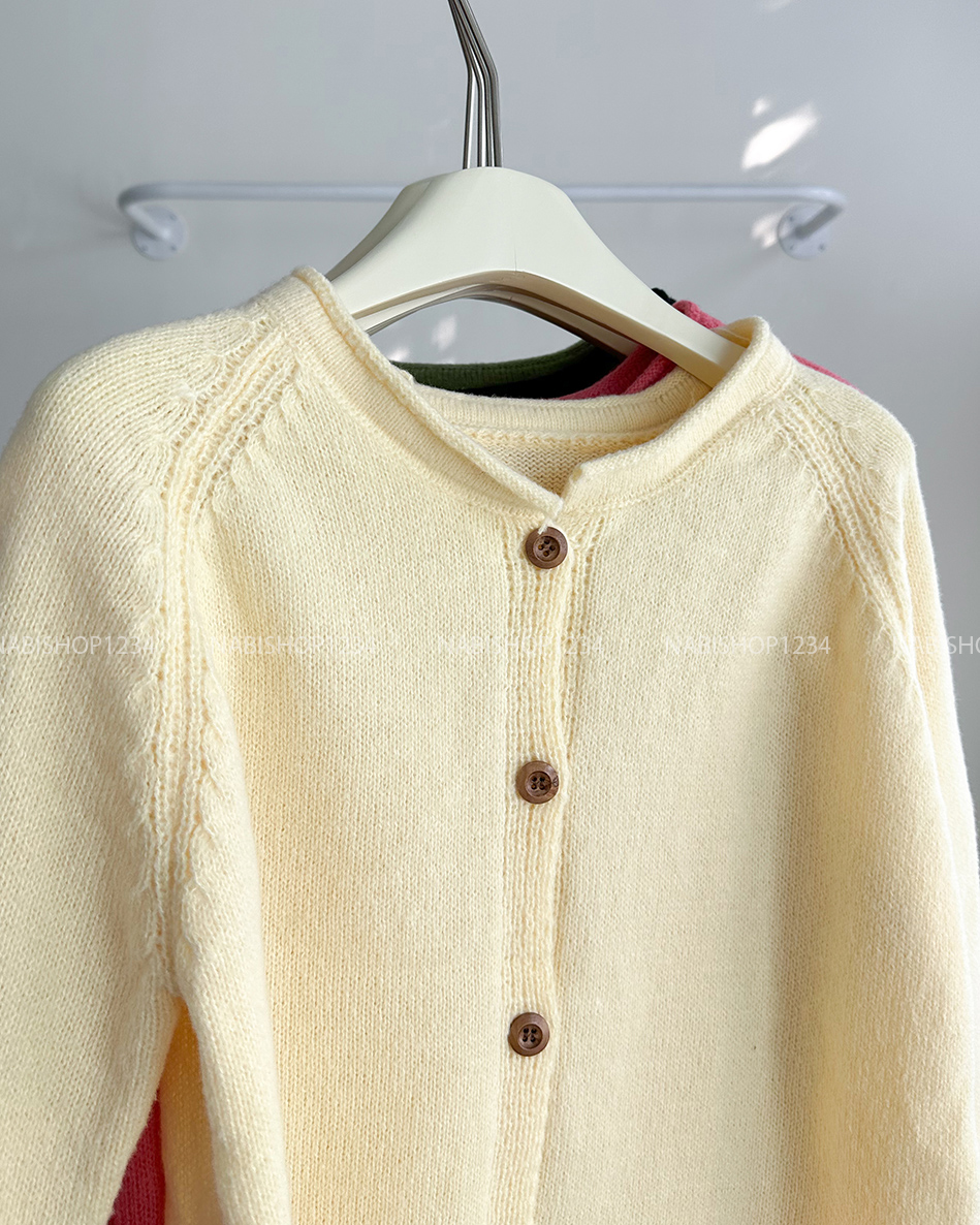 Áo Khoác Số 163-C Cardigan Nút Gỗ Tay Tag