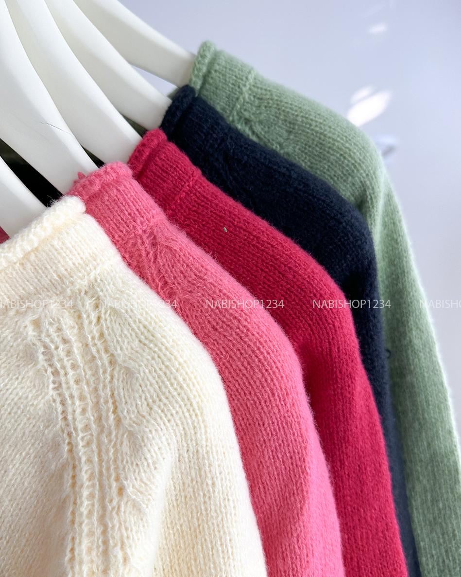 Áo Khoác Số 163-C Cardigan Nút Gỗ Tay Tag