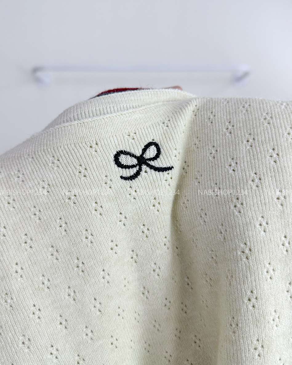 Áo Len Số 78-M Set Cardigan Kèm 2S Nơ