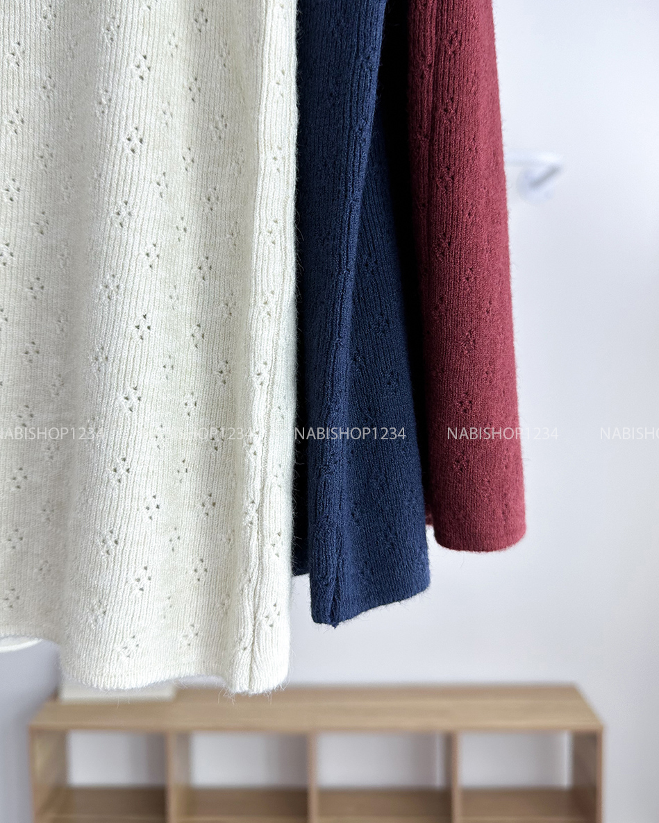 Áo Len Số 78-M Set Cardigan Kèm 2S Nơ