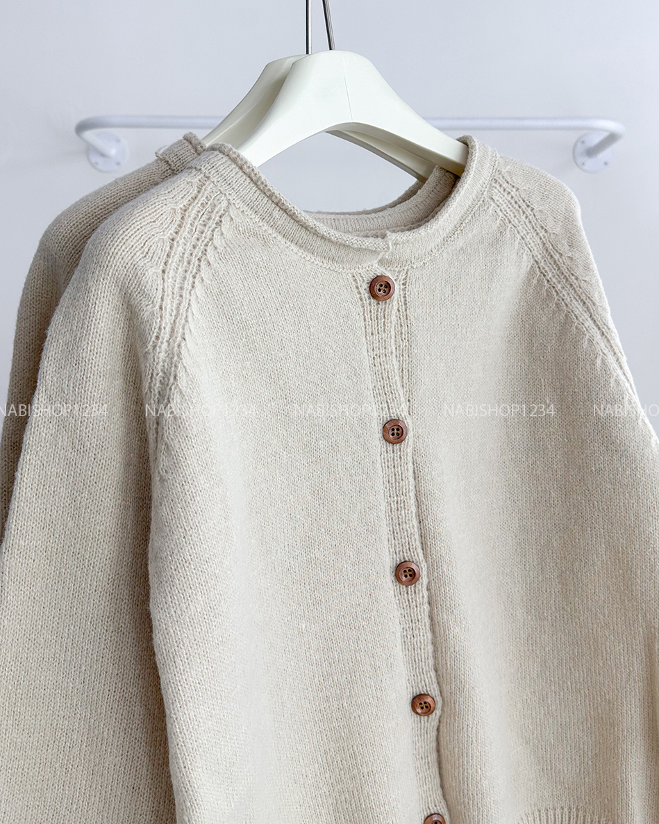 Áo Khoác Số 163-C Cardigan Nút Gỗ Tay Tag