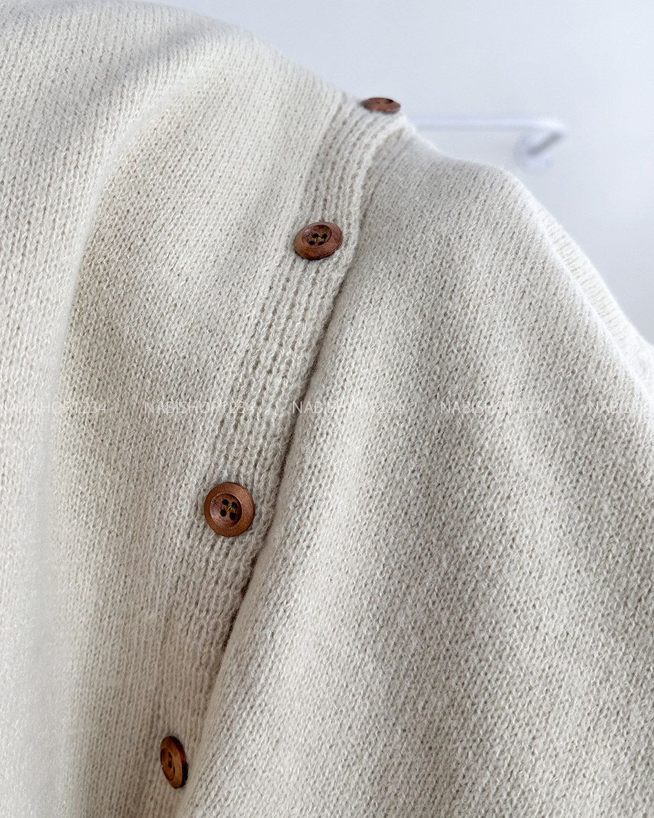 Áo Khoác Số 163-C Cardigan Nút Gỗ Tay Tag