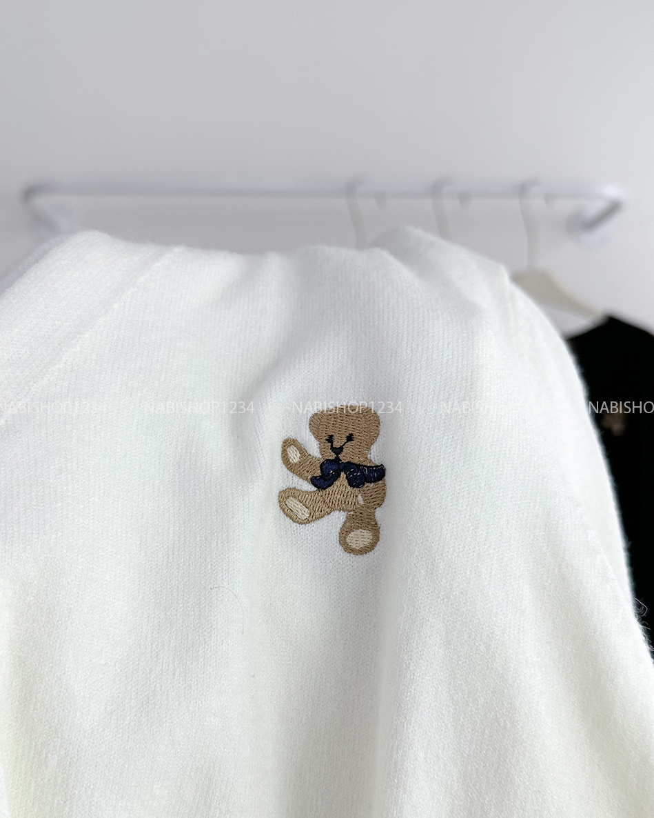 Áo Khoác Số 195-U Cardigan Thêu Gấu