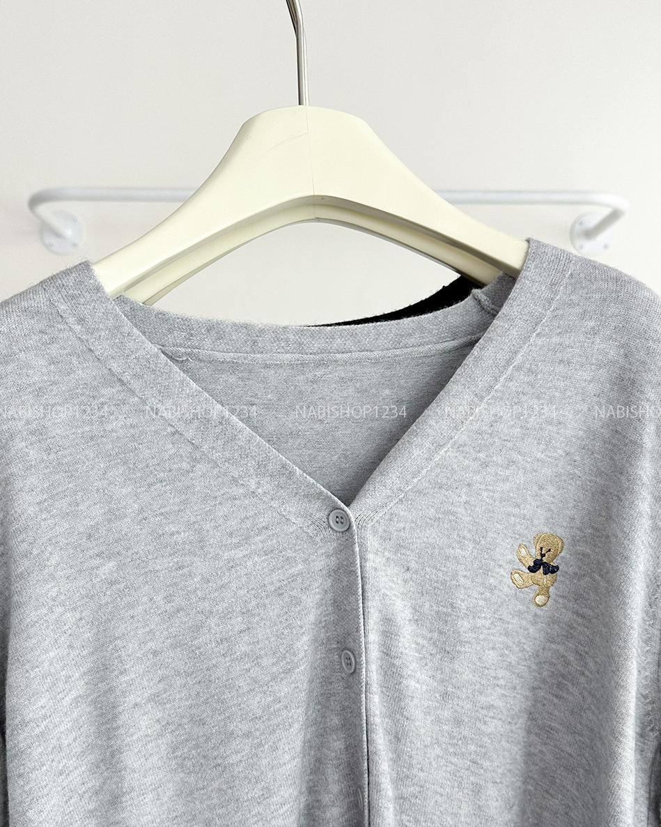 Áo Khoác Số 195-U Cardigan Thêu Gấu