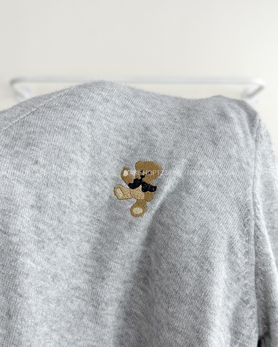 Áo Khoác Số 195-U Cardigan Thêu Gấu