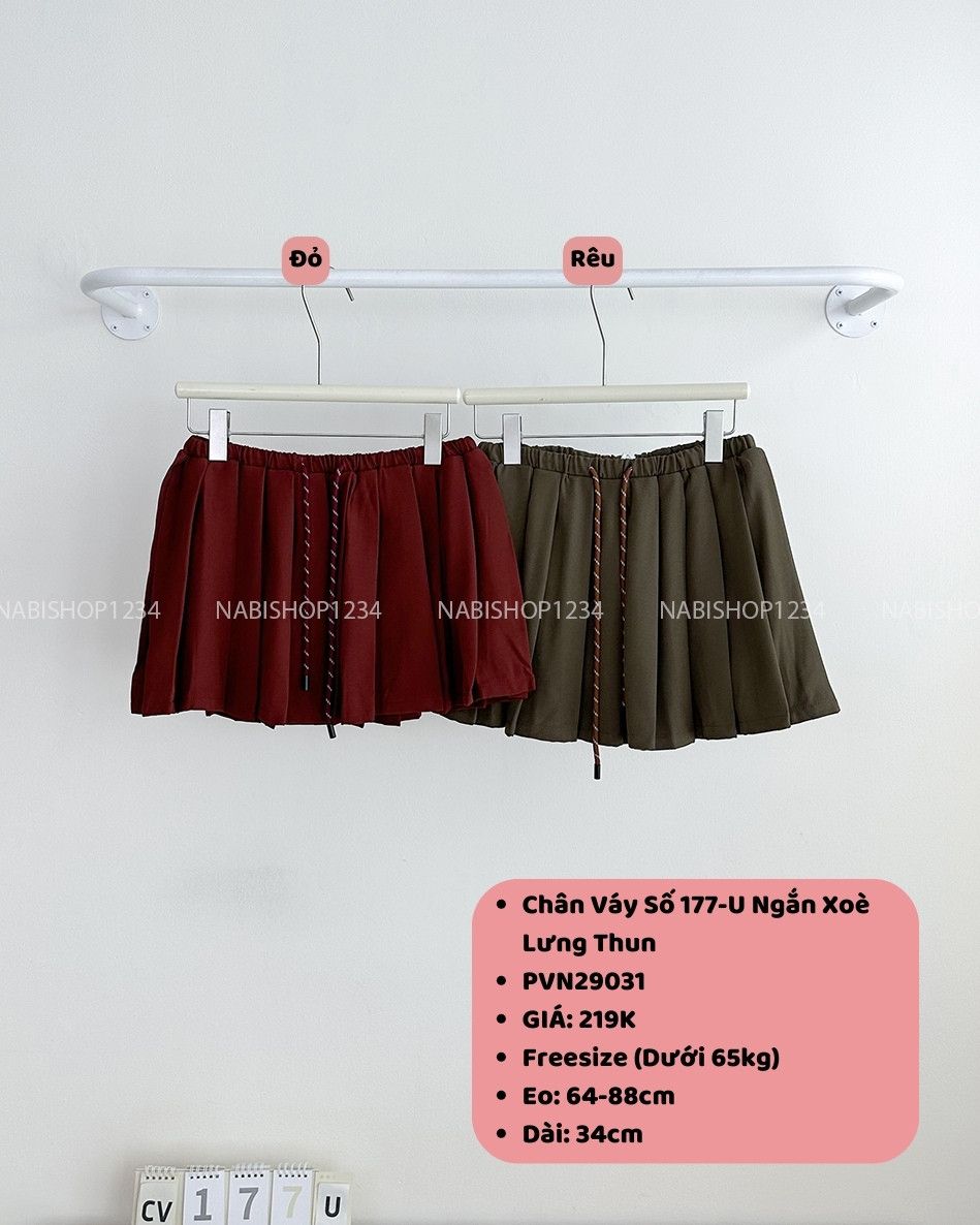 Chân Váy Số 177-U Ngắn Xoè Lưng Thun