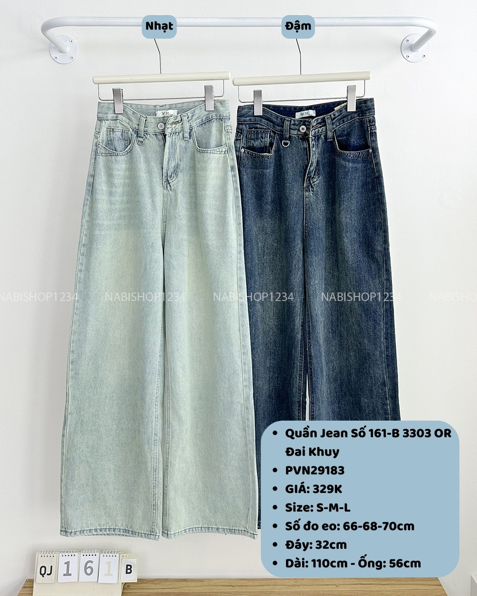 Quần Jean Số 161-B 3303 OR Đai Khuy