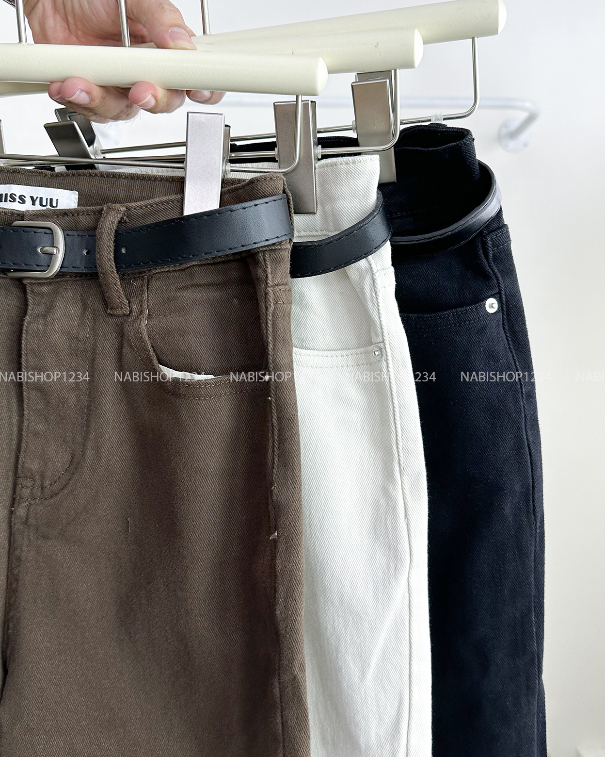 Quần Jean Số 168-B 7039 Suông Ôm Kèm Nịt