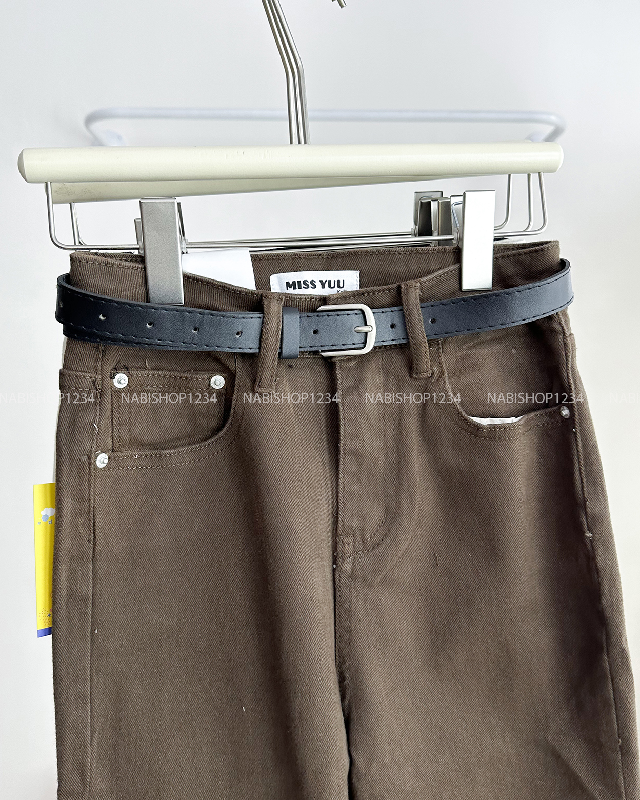 Quần Jean Số 168-B 7039 Suông Ôm Kèm Nịt