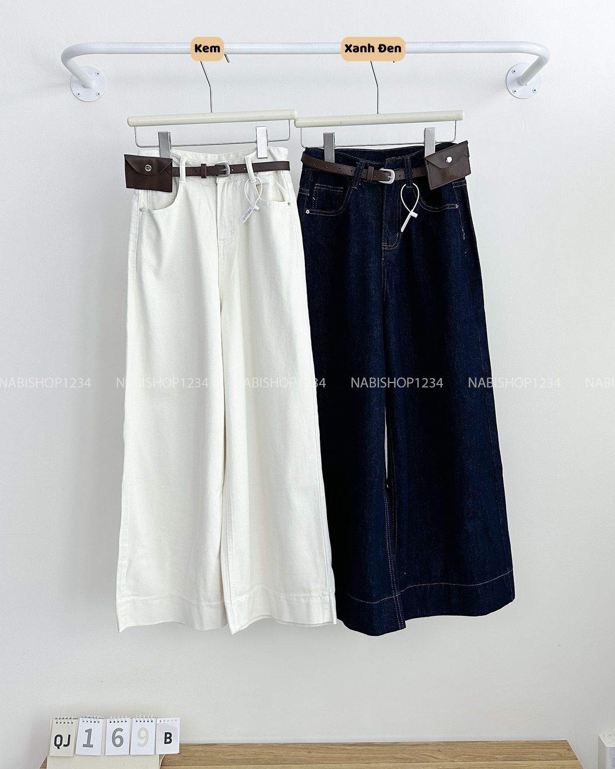 Quần Jean Số 169-B 9190 OR Viền Chỉ+Nịt