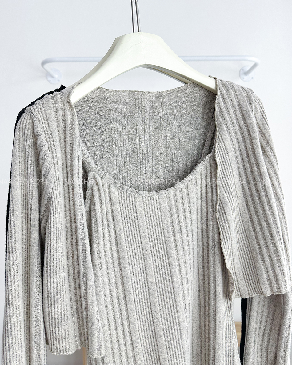 (S50%) Váy Số 134-U 2 Dây Gân Kèm Cardigan
