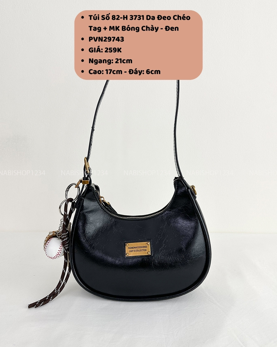 Túi Số 82-H 3731 Da Đeo Chéo Tag + MK Bóng Chày
