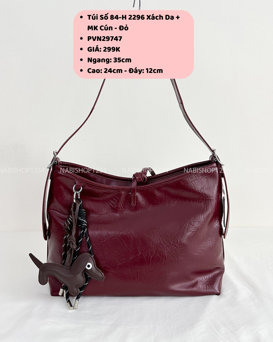 Túi Số 84-H 2296 Xách Da + MK Cún