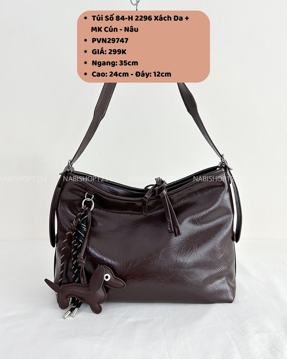 Túi Số 84-H 2296 Xách Da + MK Cún