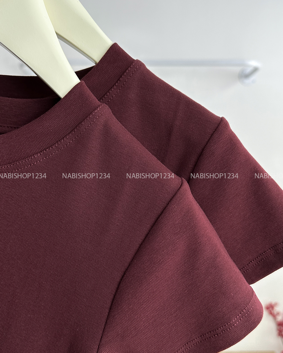 Áo Croptop Số 191-D 188807 Thêu Chữ Lưng