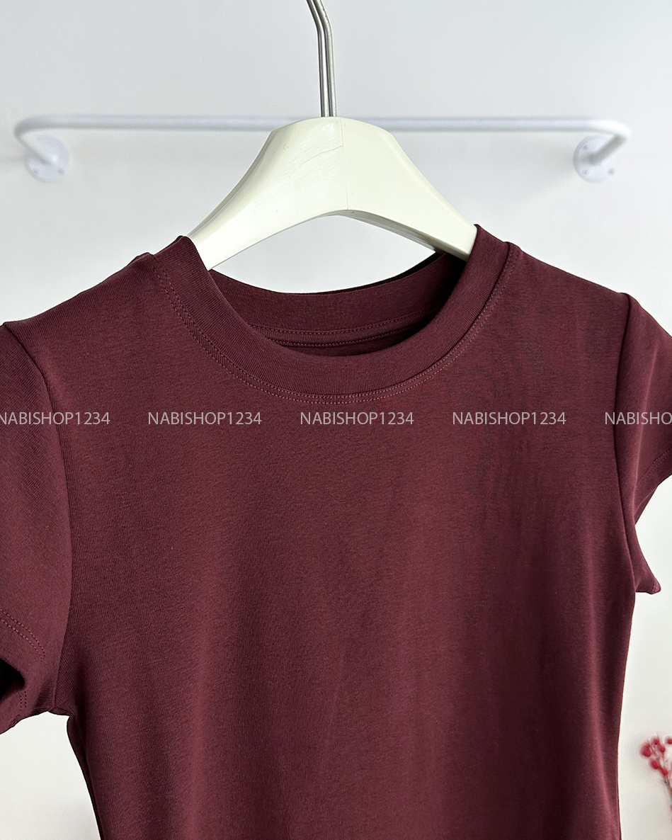 Áo Croptop Số 191-D 188807 Thêu Chữ Lưng
