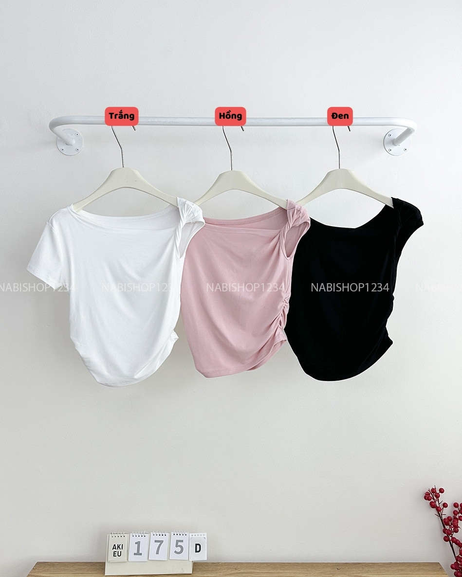 Áo Kiểu Số 175-D 3087 Lệch Vai Nhún Eo