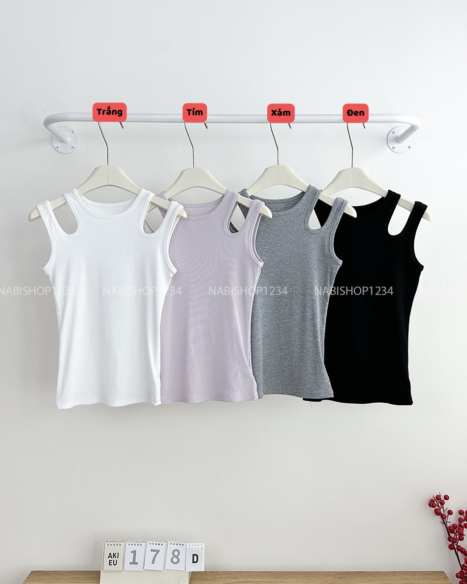 (S30%) Áo Kiểu Số 178-D 3175 Tanktop Khoét Vai