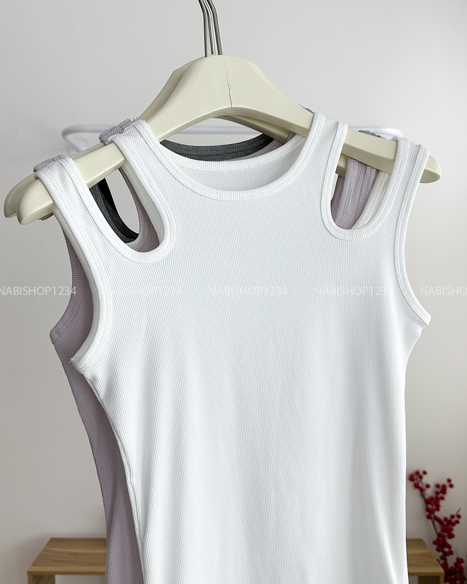 (S30%) Áo Kiểu Số 178-D 3175 Tanktop Khoét Vai