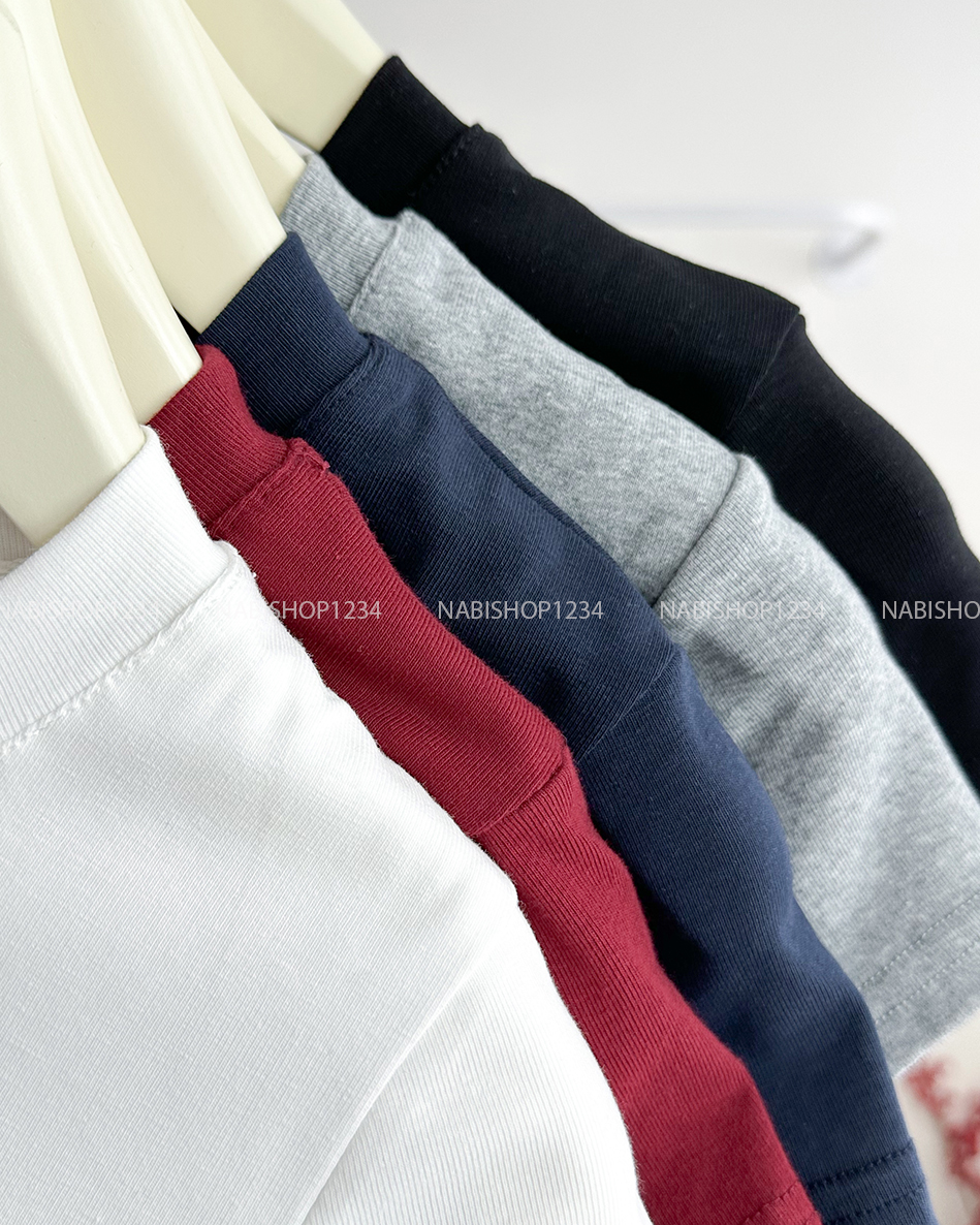 Áo Thun Số 99-D 2975 Babytee Trơn Cổ Tròn