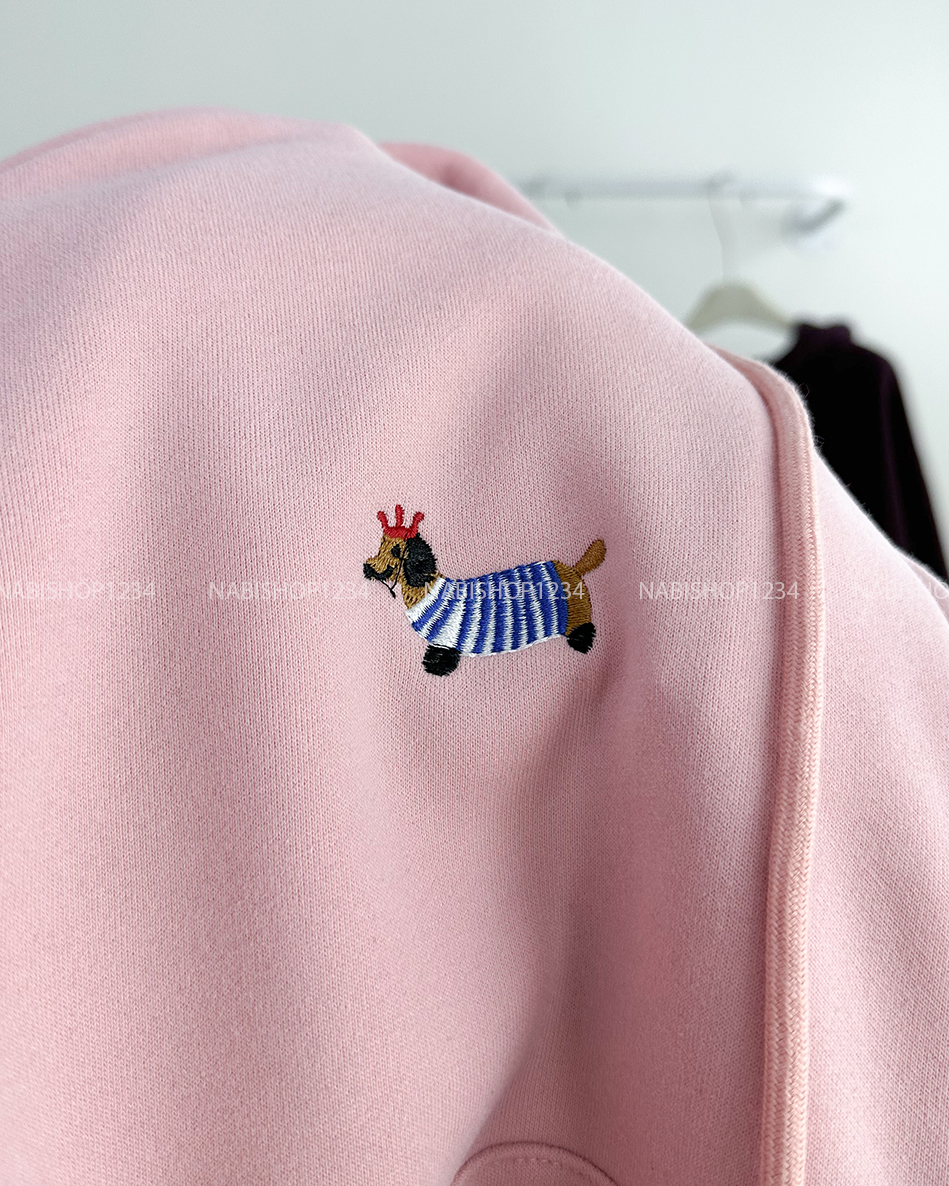 Áo Khoác Số 251-D Hoodie Zip Lửng Thêu Ngựa