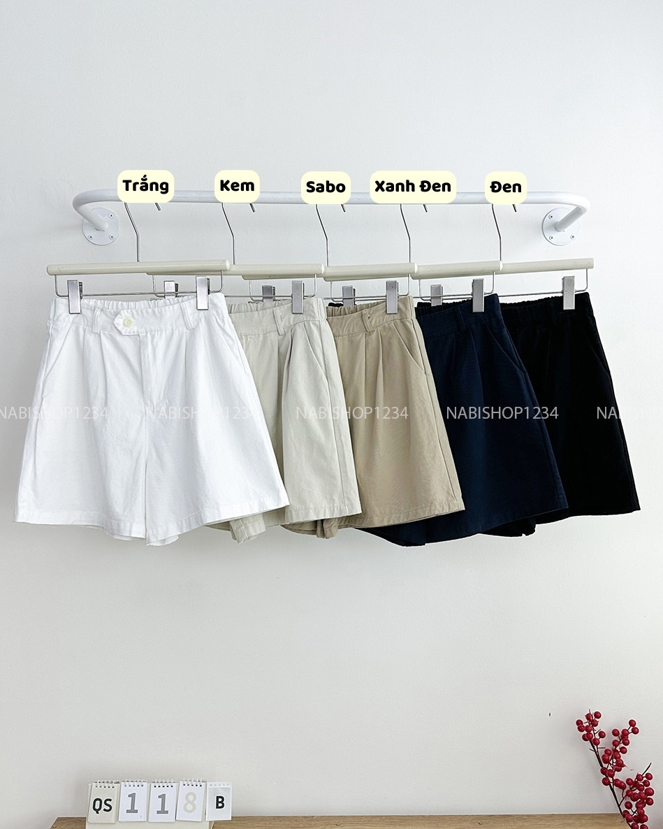 Quần Short Số 118-B 1211 Kaki Đai Nút