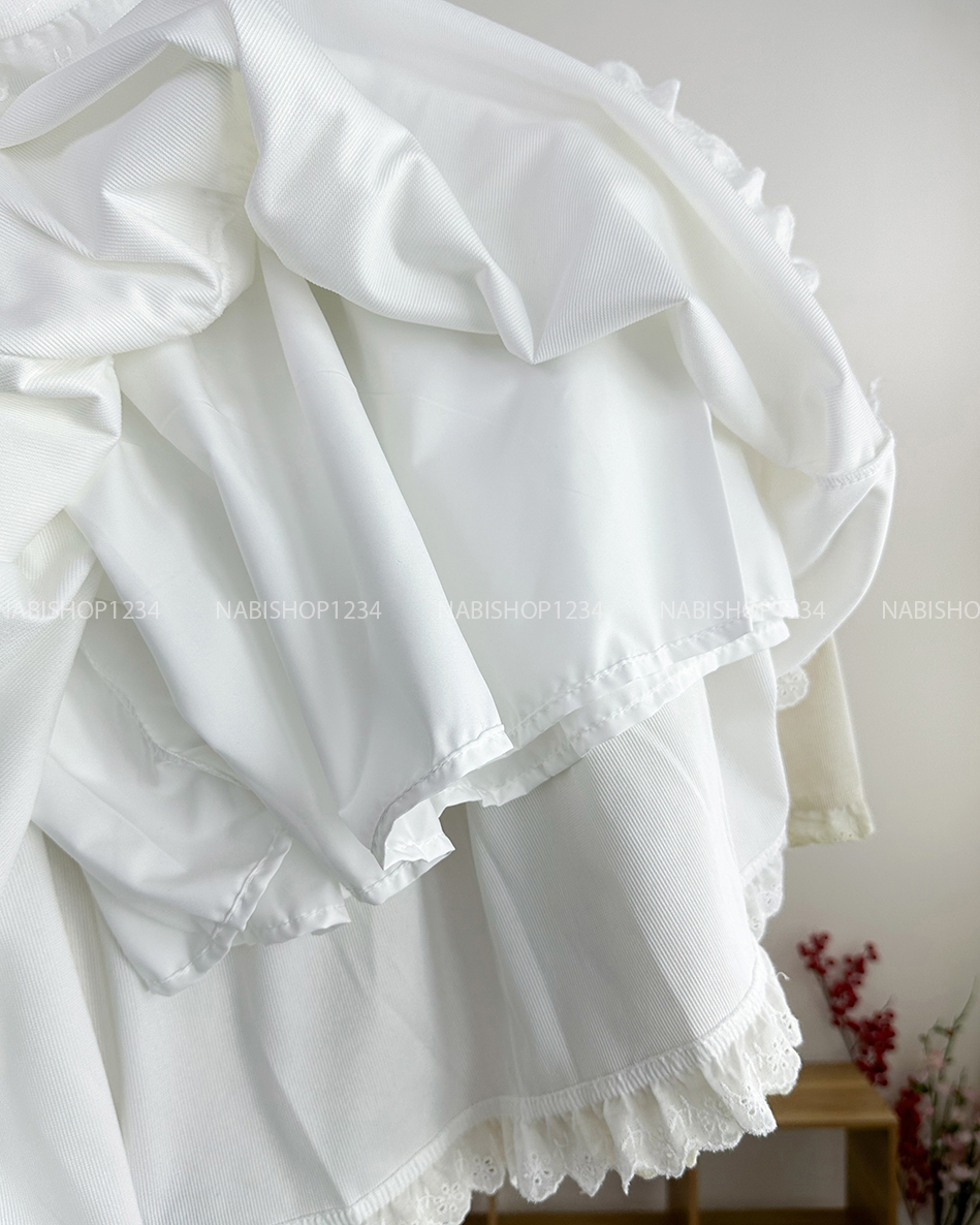 Chân Váy Số 202-D 1207 Dài Nhung 3 Tầng