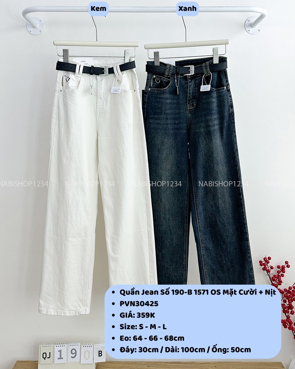 Quần Jean Số 190-B 1571 OS Mặt Cười + Nịt