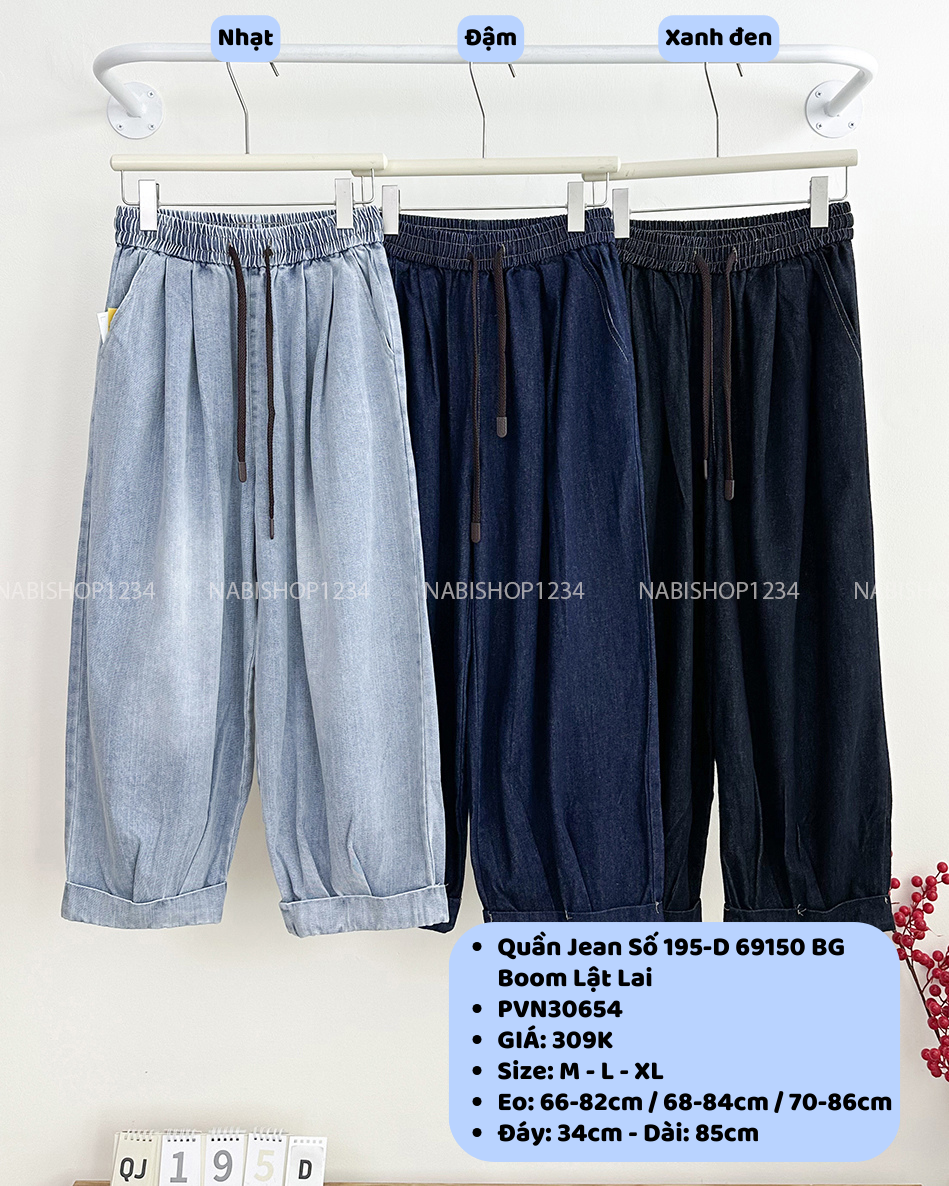 Quần Jean Số 195-D 69150 BG Boom Lật Lai