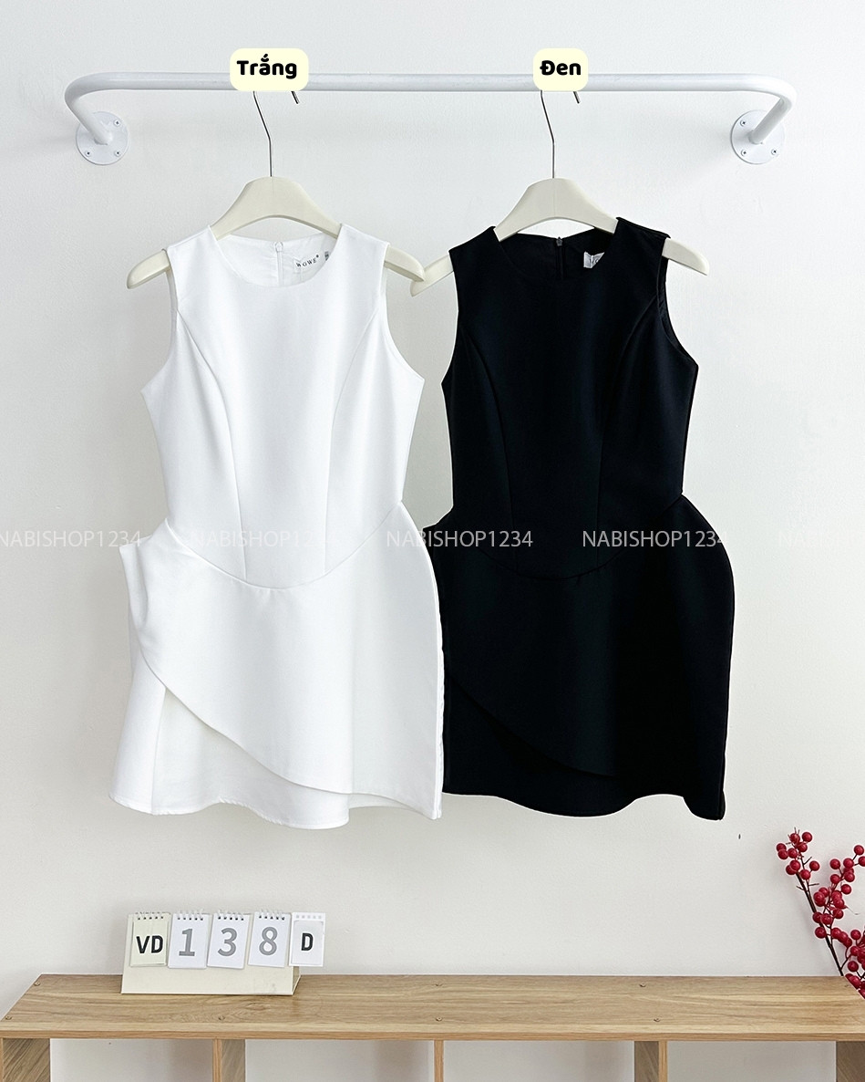 Váy Số 138-D 3129 Sát Nách Tà Đắp Xoè