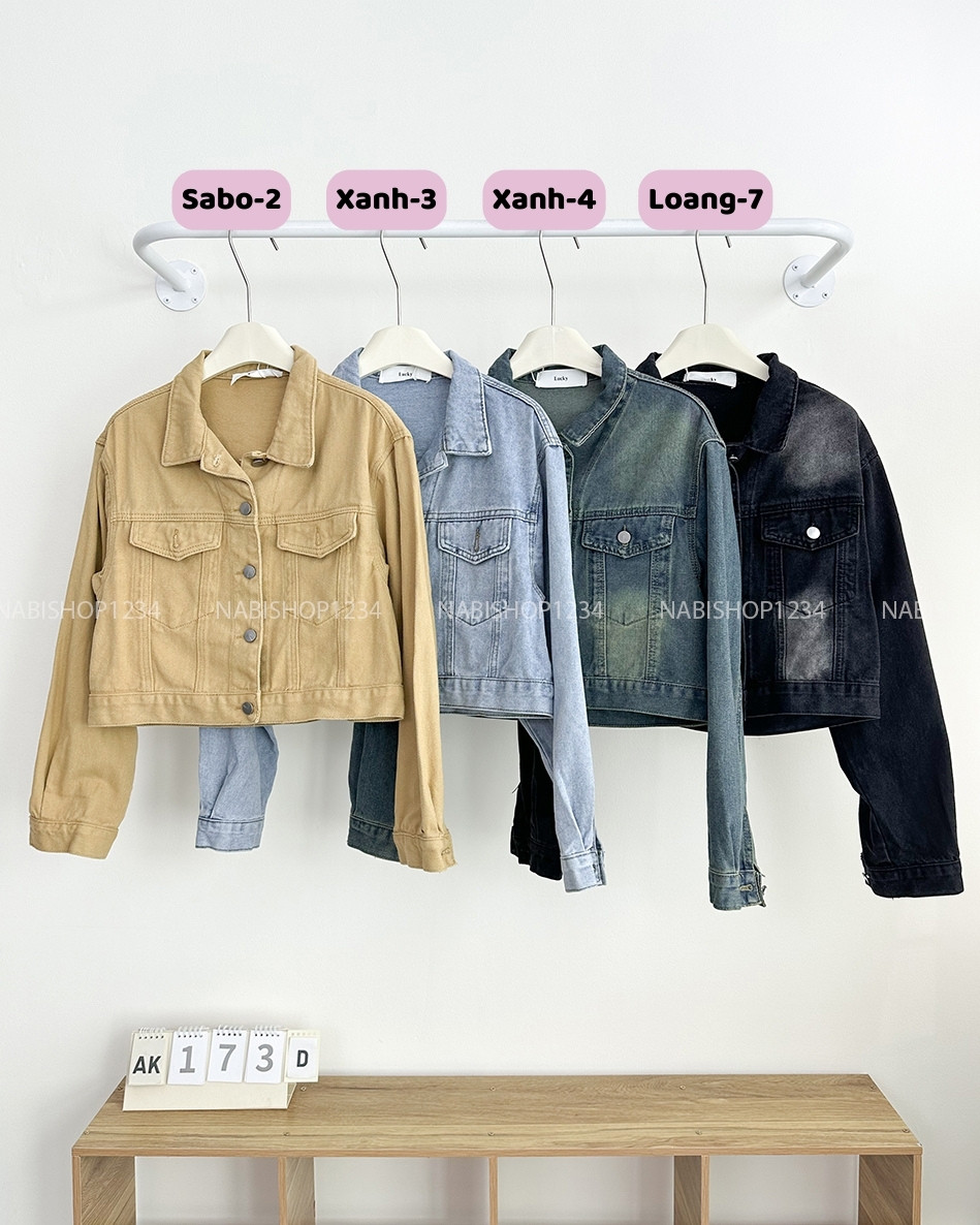 Áo Khoác Số 173-D 80113 Jean Lửng Túi Giả