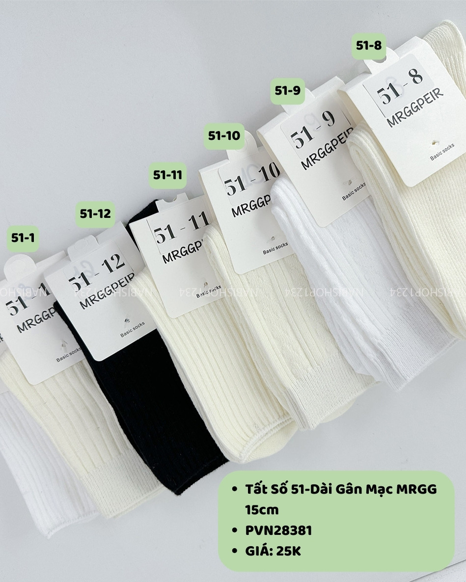Tất Số 51-Dài Gân Mạc MRGG 15cm