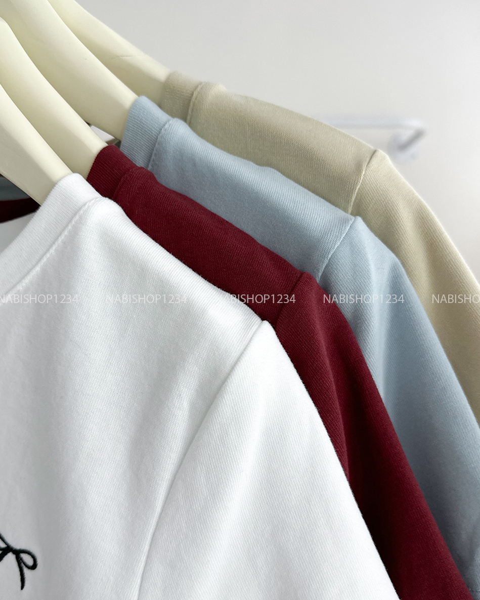 Áo Thun Số 45-M 8308 TN Thêu Nơ