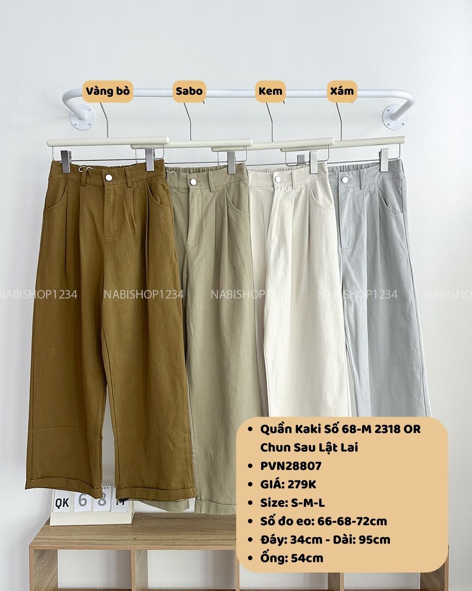 Quần Kaki Số 68-M 2318 OR Chun Sau Lật Lai