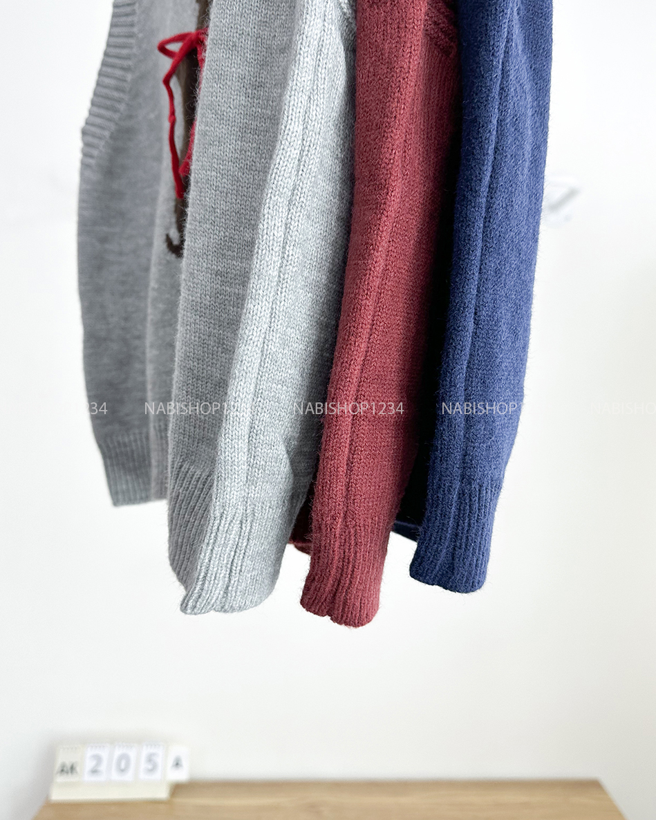 Áo Khoác Số 205-A Gile Len Gấu Buộc Nơ