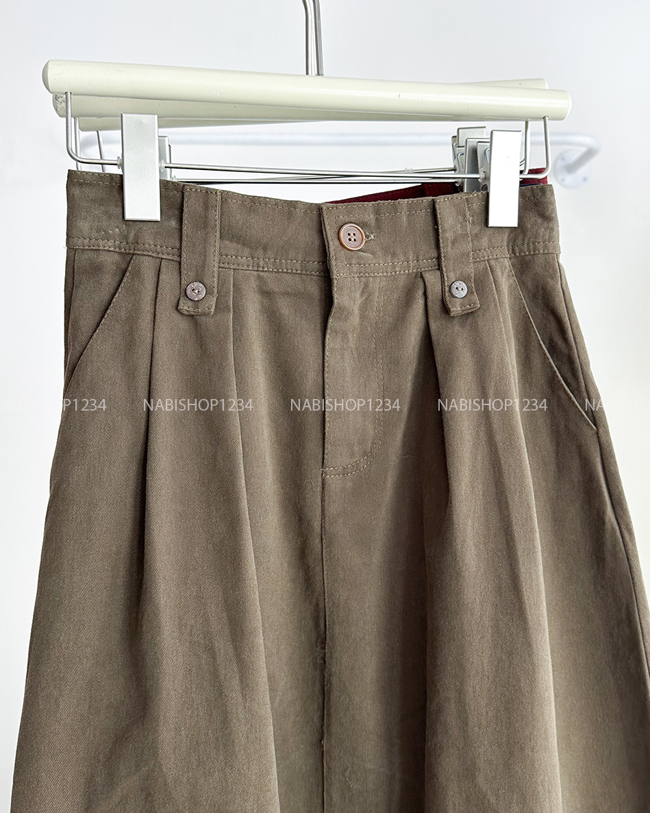 Chân Váy Số 182-D 2486 Dài Kaki Đai Nút