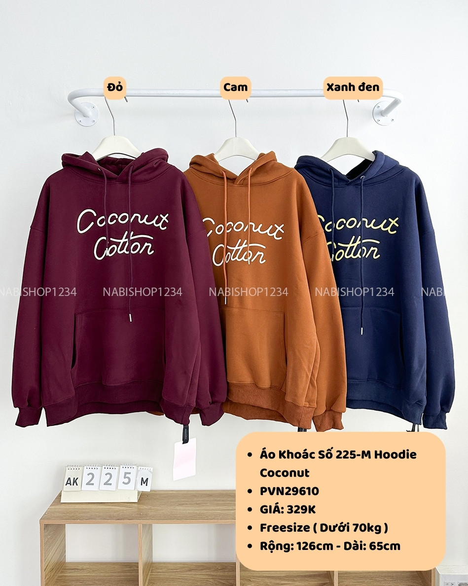 (S30K) Áo Khoác Số 225-M Hoodie Coconut