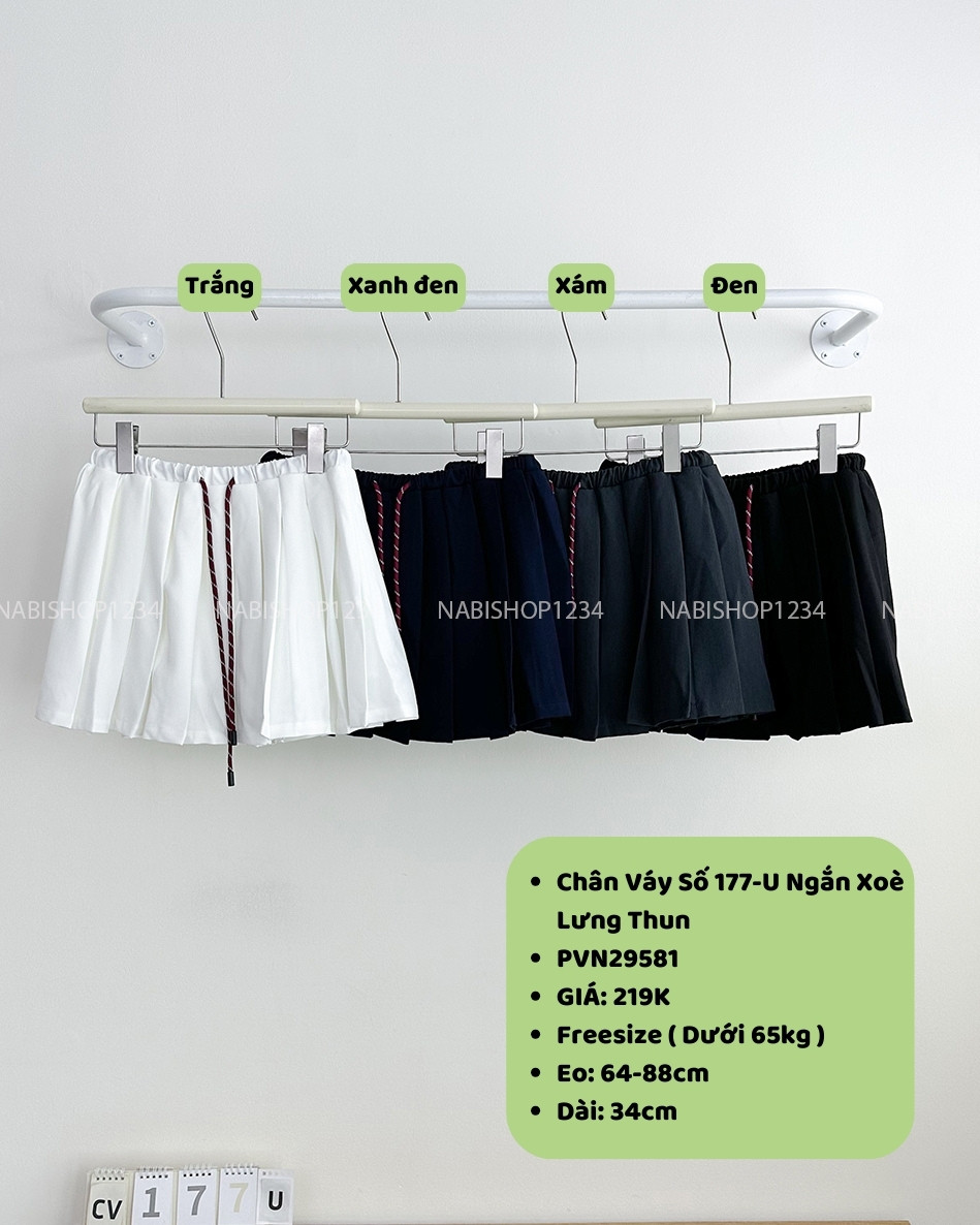 Chân Váy Số 177-U Ngắn Xoè Lưng Thun