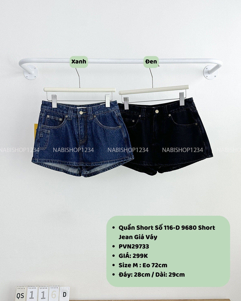 Quần Short Số 116-D 9680 Short Jean Giả Váy