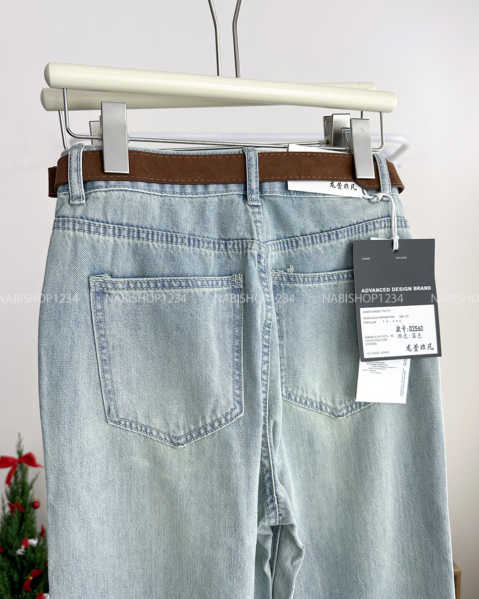 Quần Jean Số 172-B 2560 OS Túi 2 Viền + Nịt