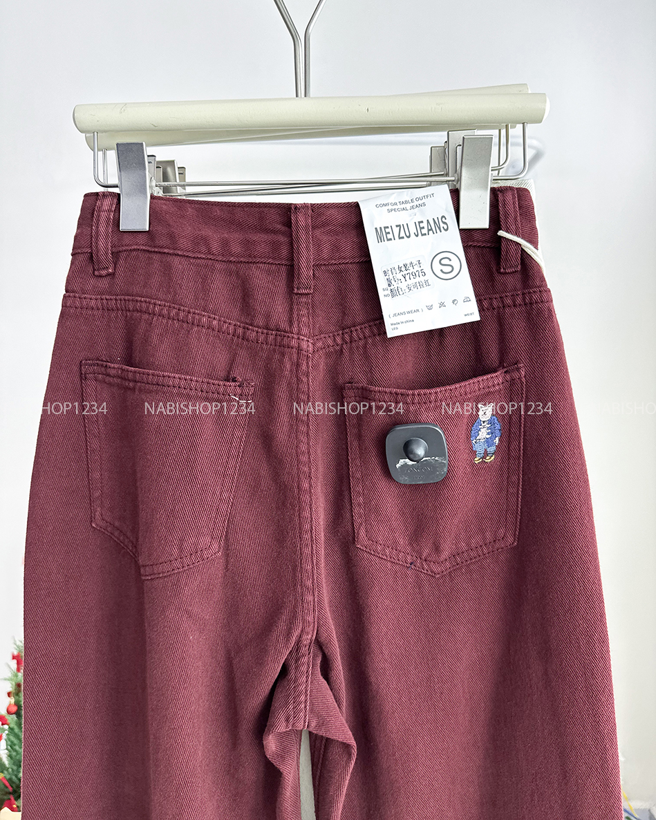 Quần Jean Số 175-B 7975 OS Viền Thêu Gấu