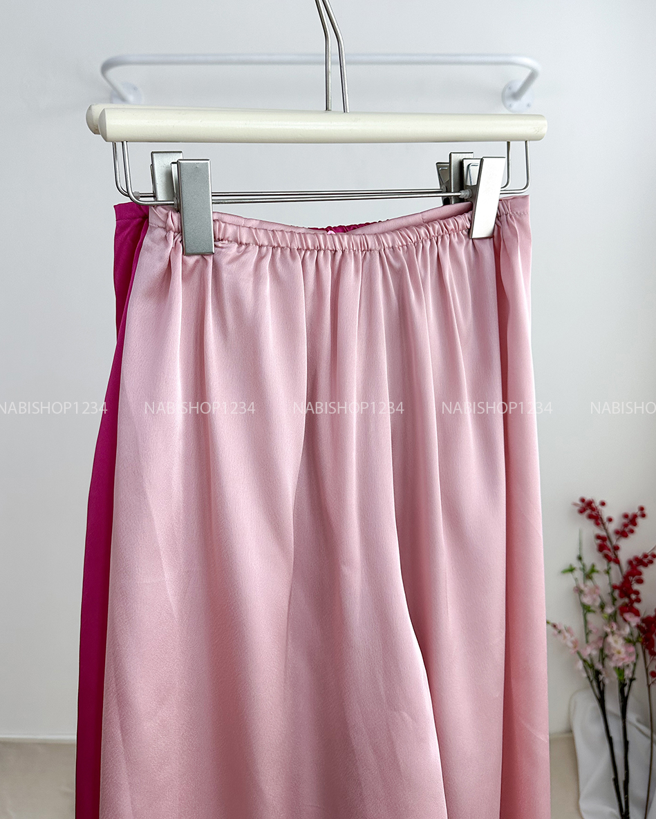 Áo Dài Số 13-C Tơ Hoa Thêu Tà Phối