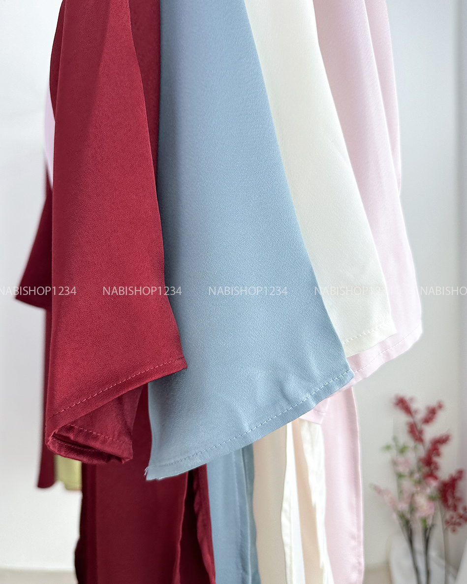 Áo Dài Số 15-C Lụa Phối Cúc Kèm Khăn