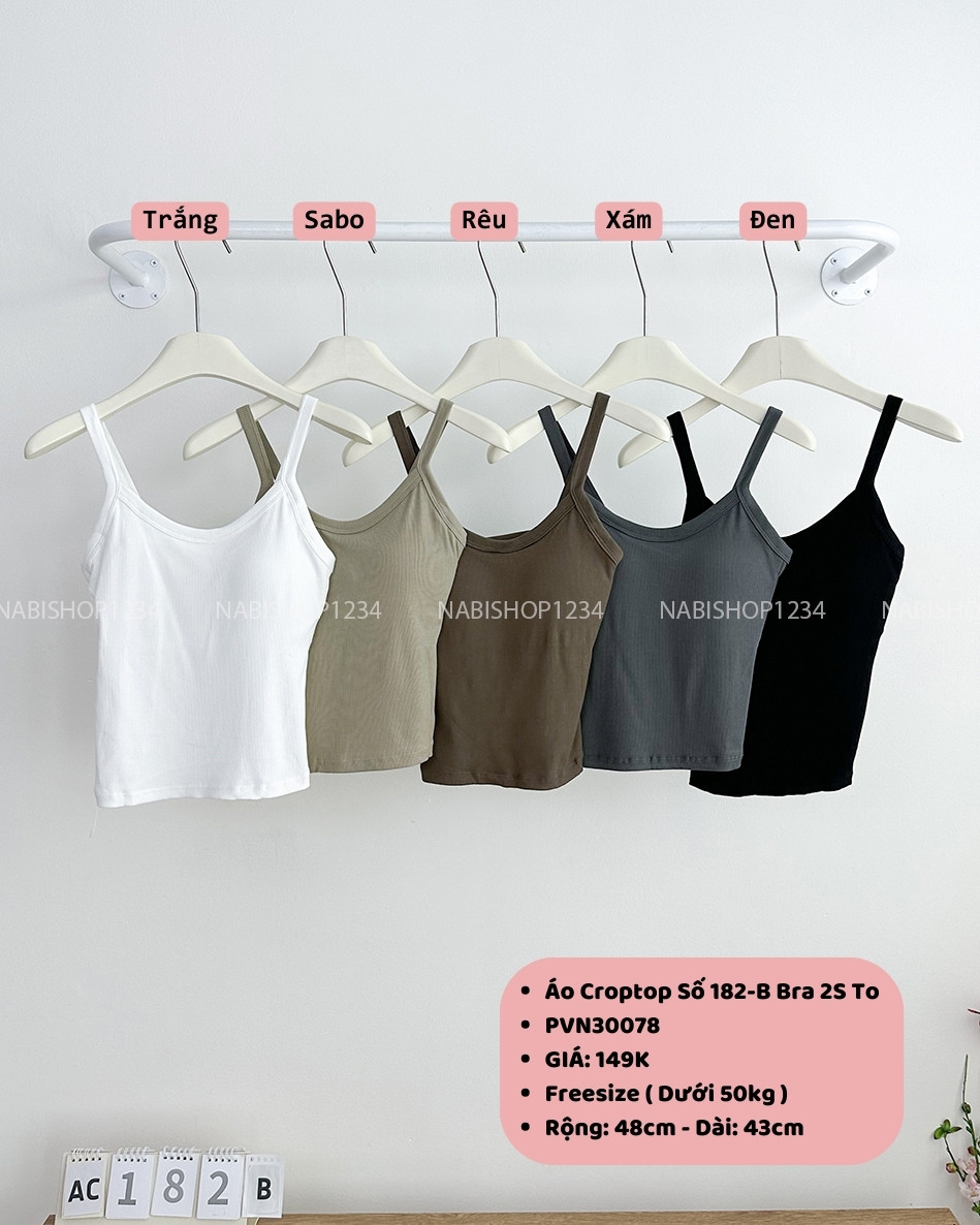 S30 Áo Croptop Số 182-B Bra 2S To