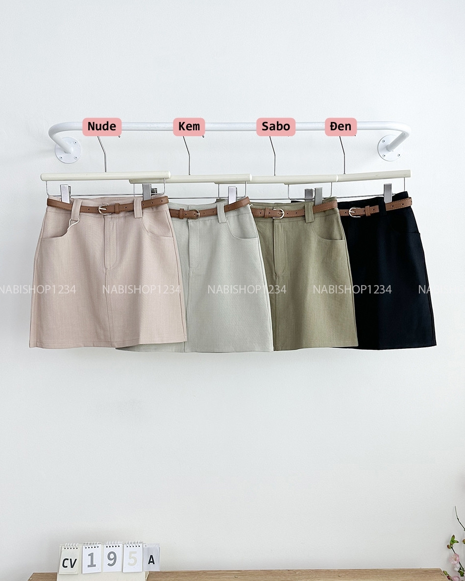 Chân Váy Số 195-A 601 Ngắn Chữ A Kèm Nịt