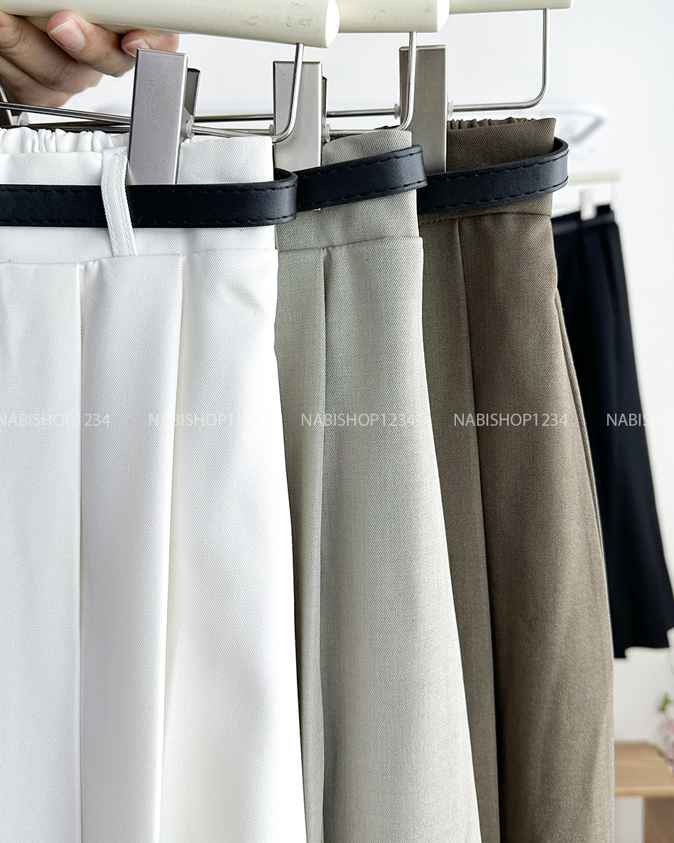 Chân Váy Số 197-A 9906 Dài Xếp Ly Kèm Nịt