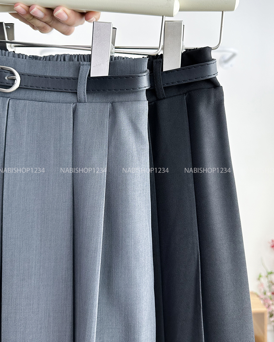Chân Váy Số 197-A 9906 Dài Xếp Ly Kèm Nịt