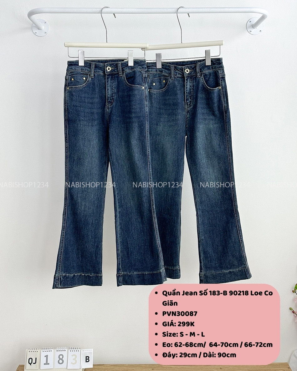 Quần Jean Số 183-B 90218 Loe Co Giãn