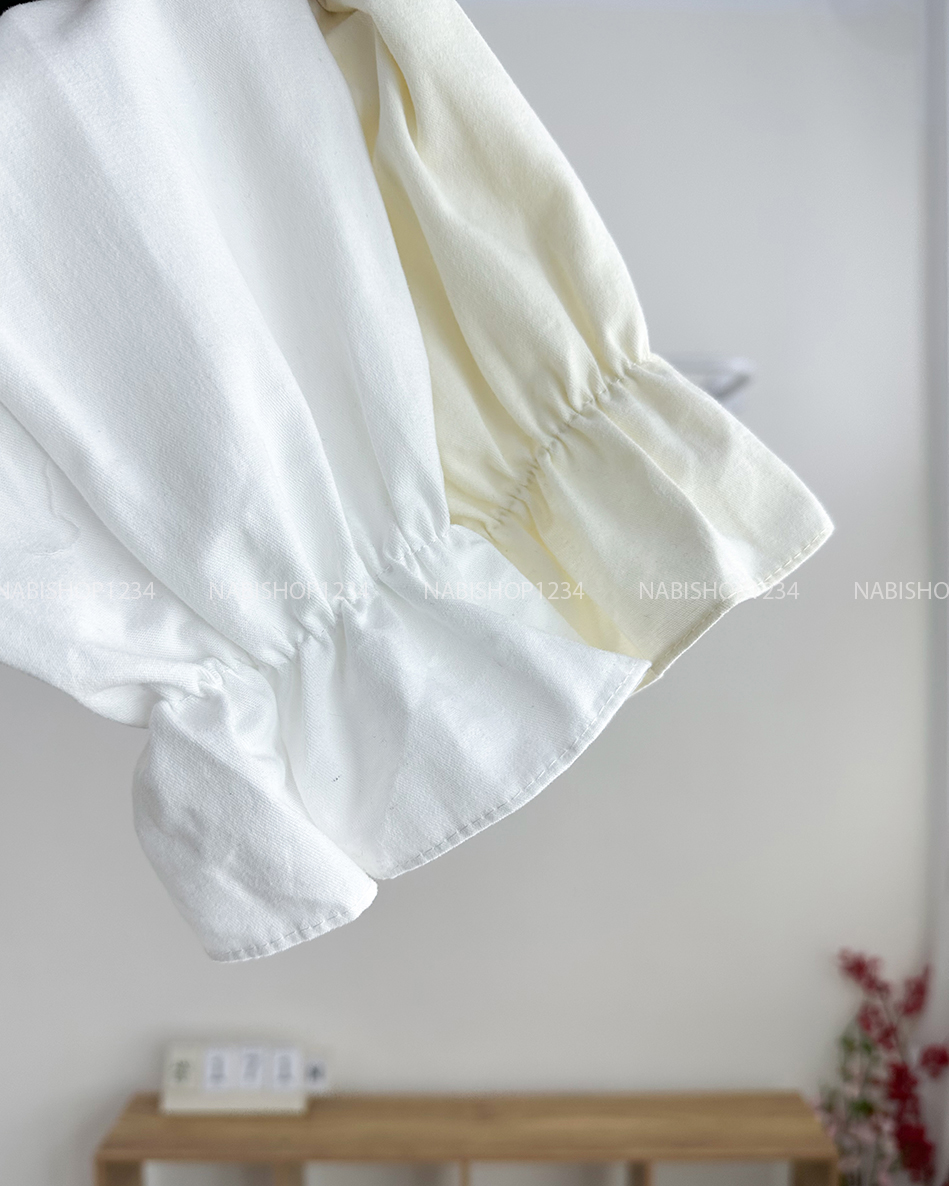Áo Kiểu Số 171-M 6031 Cổ Ren Xếp Ly Cột Nơ